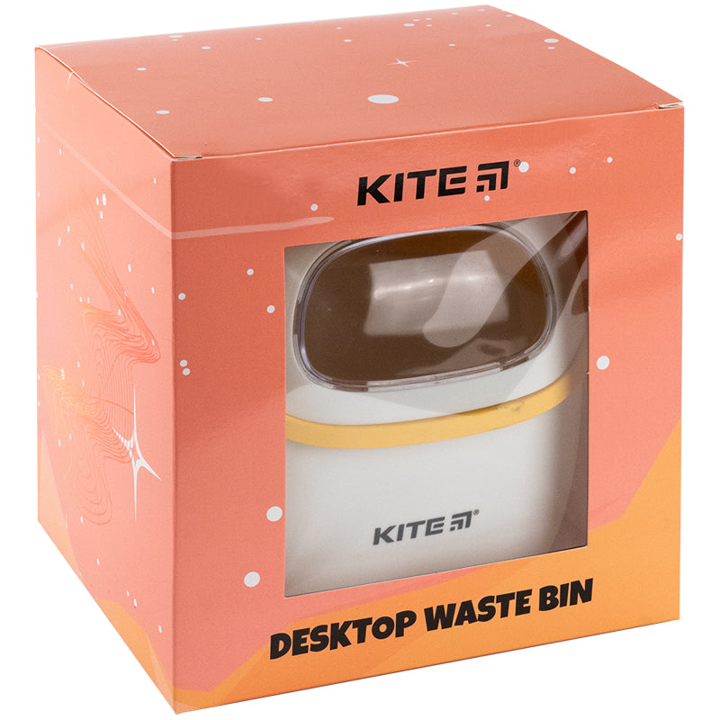 Kosz na śmieci na biurko Kite K24-009-8, biało-pomarańczowy