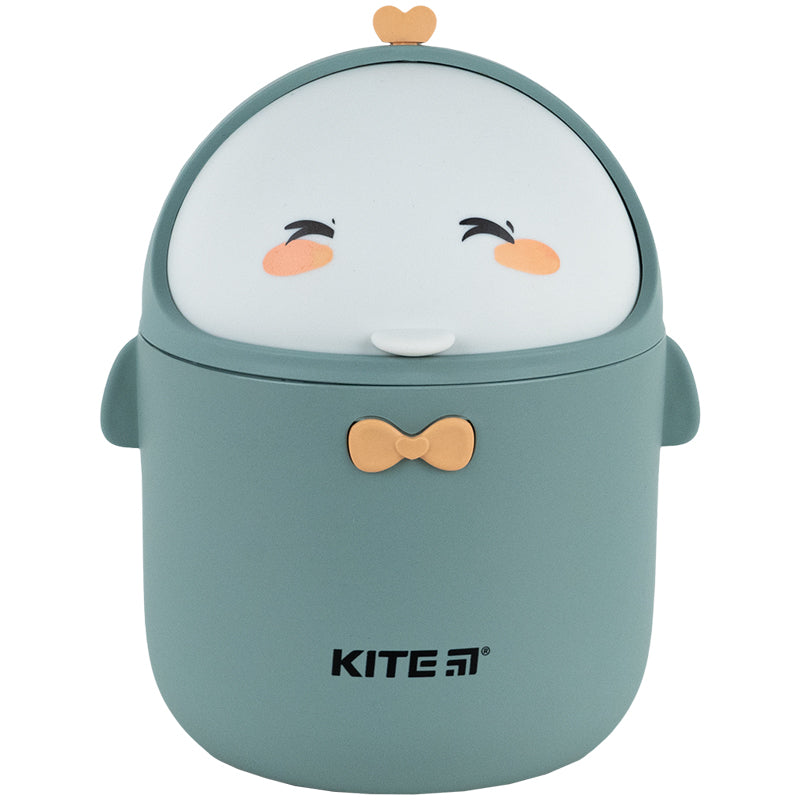 Kosz na śmieci na biurko Kite K24-010-1, szaro-zielony