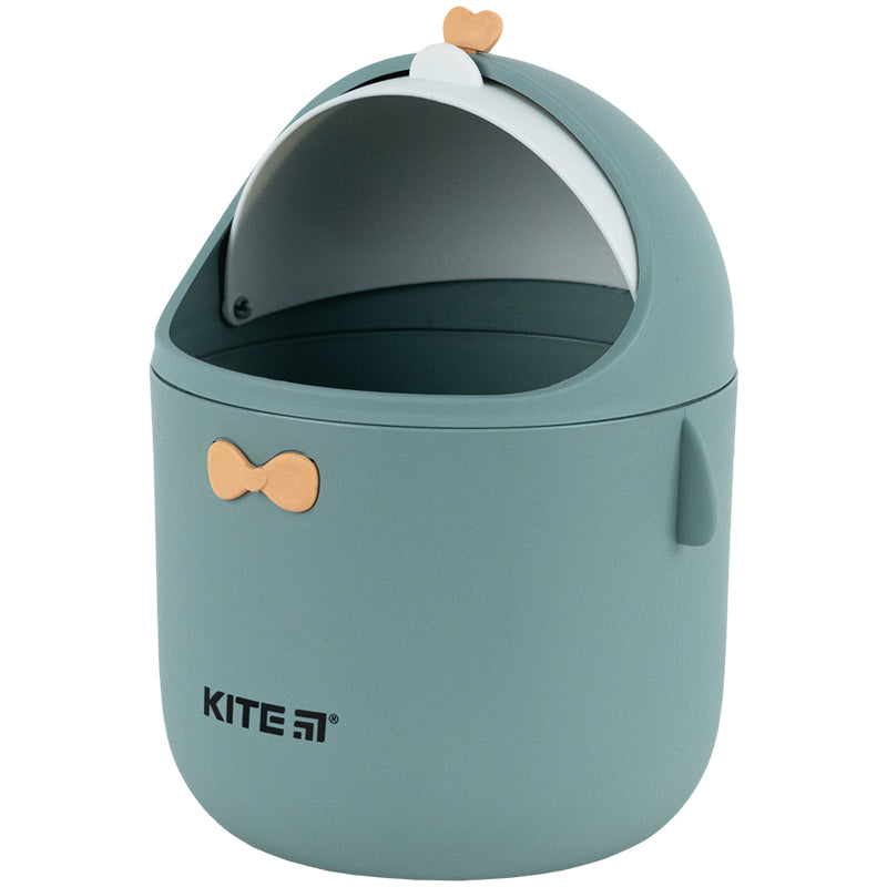Kosz na śmieci na biurko Kite K24-010-1, szaro-zielony