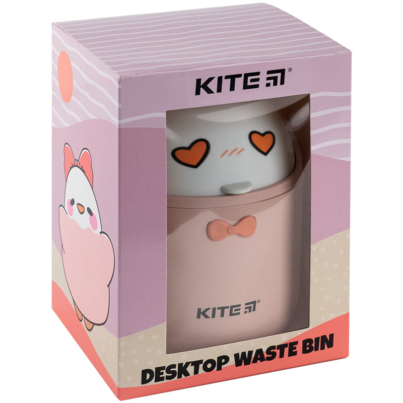 Kosz na śmieci na biurko Kite K24-010-2, brzoskwiniowy