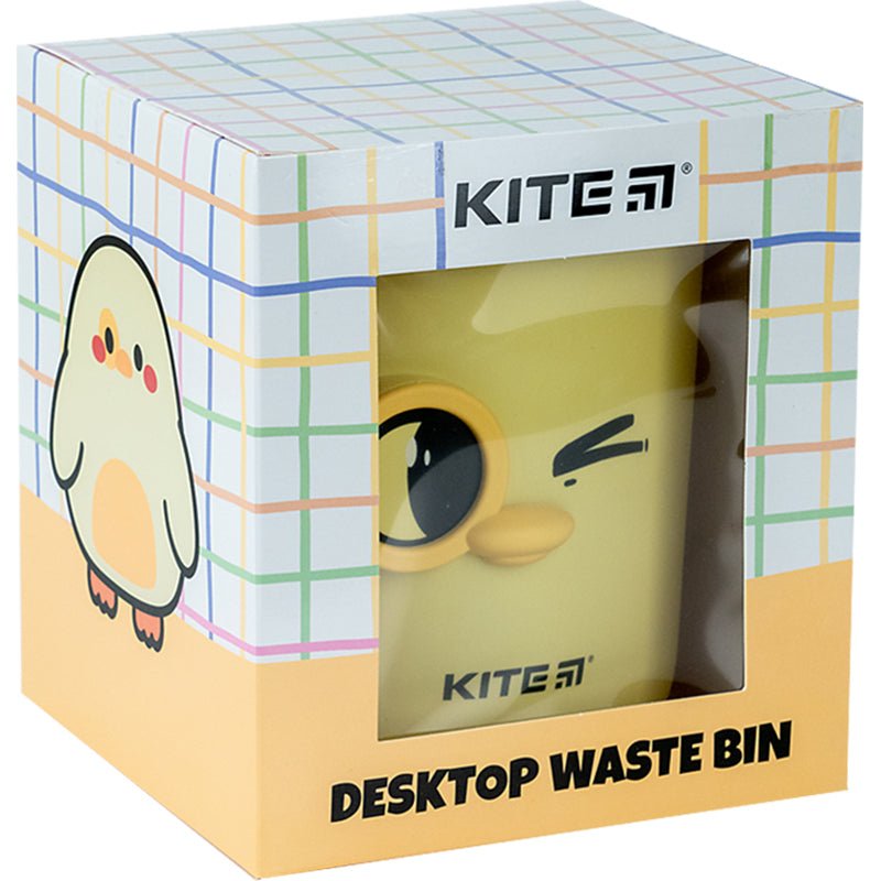 Kosz na śmieci na biurko Kite K24-011-2, żółty