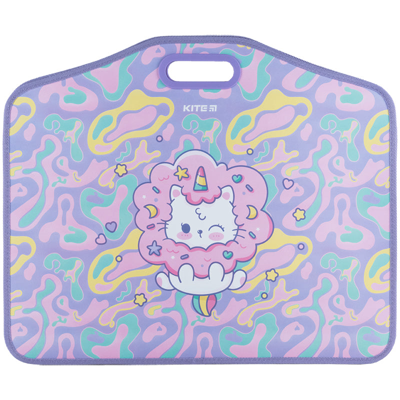Teczka zapinana na rzep Kite Rainbow Catcorn K24-208-1, 1 przegroda, A3