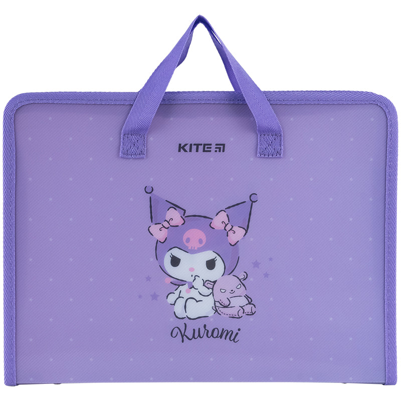 Teczka z rączką na suwak Kite Kuromi HK24-202, 1 komora, A4