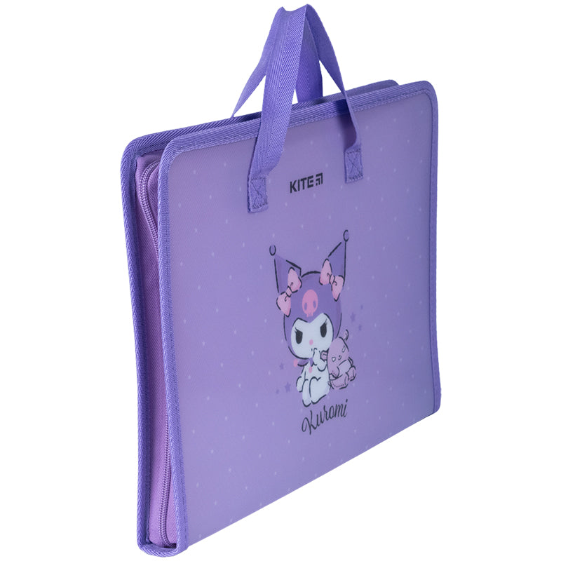 Teczka z rączką na suwak Kite Kuromi HK24-202, 1 komora, A4