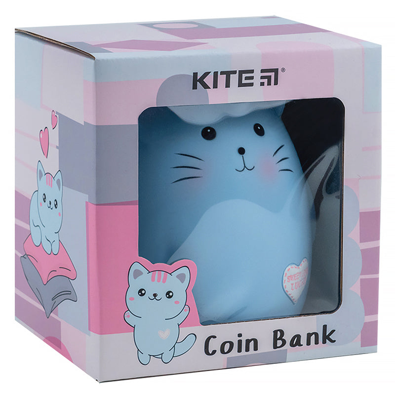 Skarbonka Kite blue cat K24-498-5