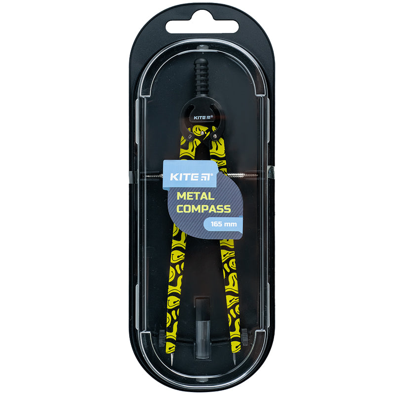 Cyrkiel metalowy+piórnik z zapasowym ołówkiem w kasetce, z nadrukiem Kite K24-415-1, 165 mm