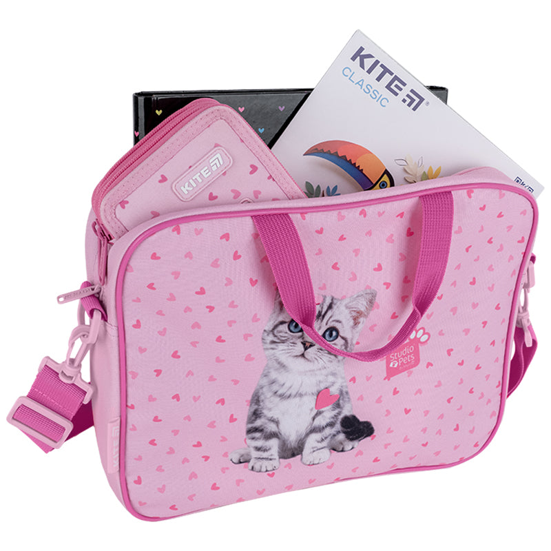 Szkolna tekstylna torba Kite Studio Pets SP25-589-1