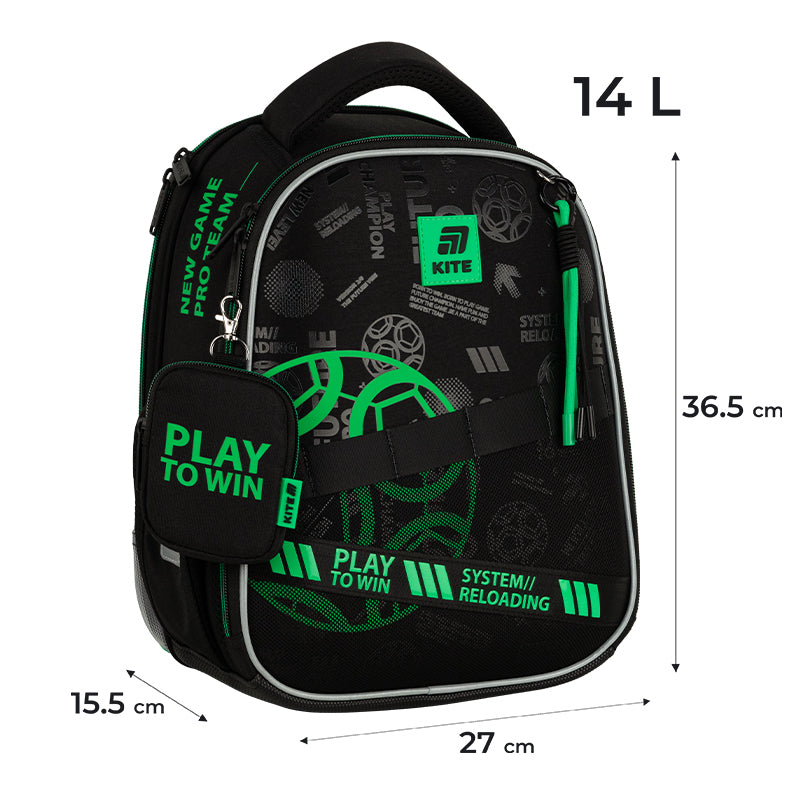 Рюкзак шкільний каркасний Kite Education Play&Win K25-555S-2