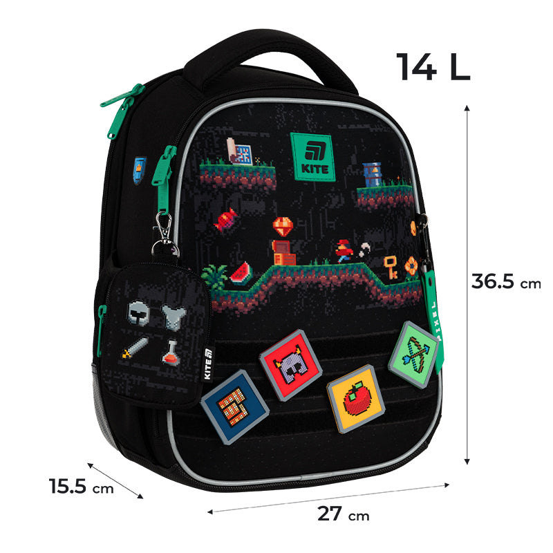 Tornister usztywniany Kite Education Pixel Game K25-555S-4