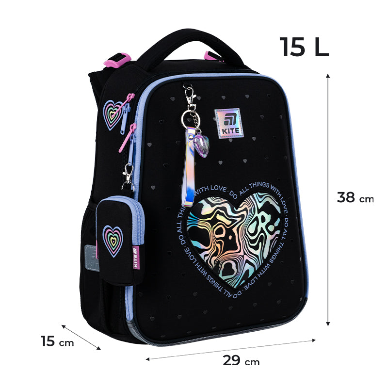 Рюкзак шкільний каркасний Kite Education Love is K25-531M-2