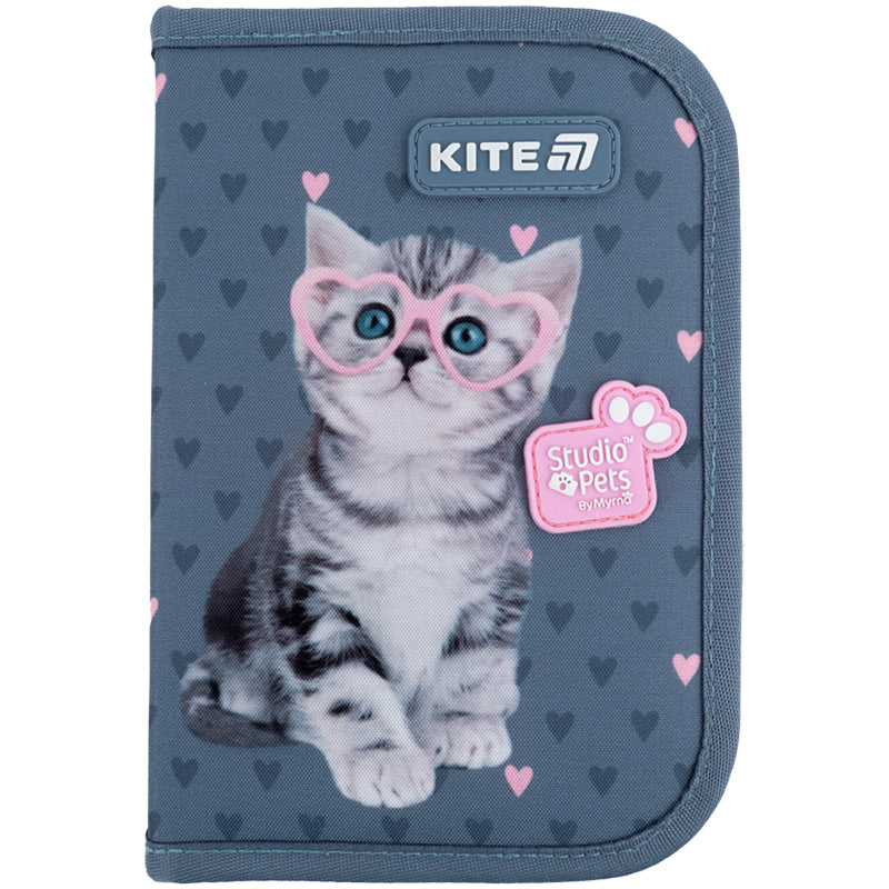Piórnik bez wyposażenia Kite Studio Pets SP25-622-1 jednokom., 2-klapkowy