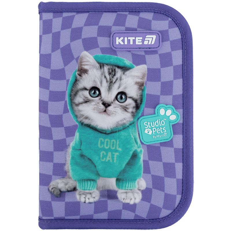 Пенал без наповнення Kite Studio Pets SP25-622-2, 1 відділення, 2 відворот