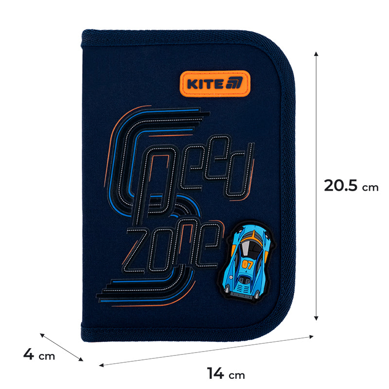 Piórnik bez wyposażenia Kite Speed Zone K25-622-4 jednokom., 2-klapkowy