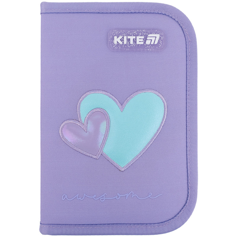 Piórnik bez wyposażenia Kite Awesome K25-622-5 jednokom., 2-klapkowy