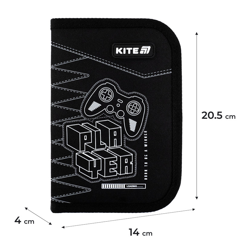 Piórnik bez wyposażenia Kite Player K25-622-6 jednokom., 2-klapkowy