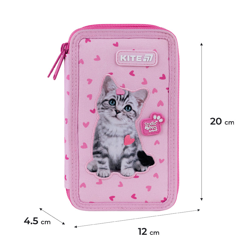 Piórnik bez wyposażenia Kite Studio Pets SP25-623 podwójny