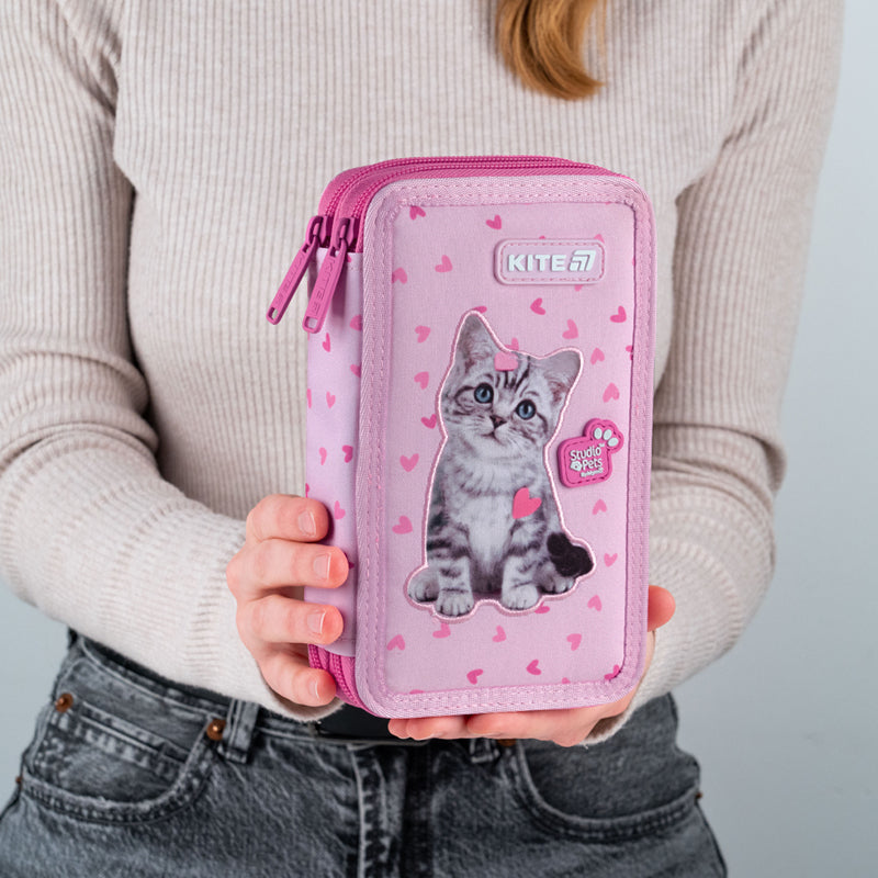 Piórnik bez wyposażenia Kite Studio Pets SP25-623 podwójny