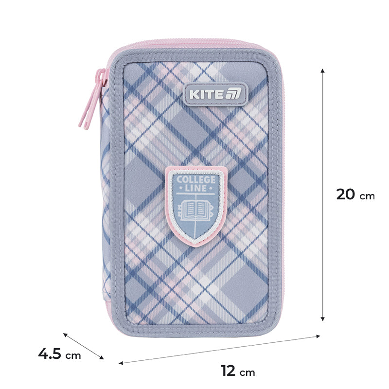 Piórnik bez wyposażenia Kite College Line Girl K25-623-1 podwójny