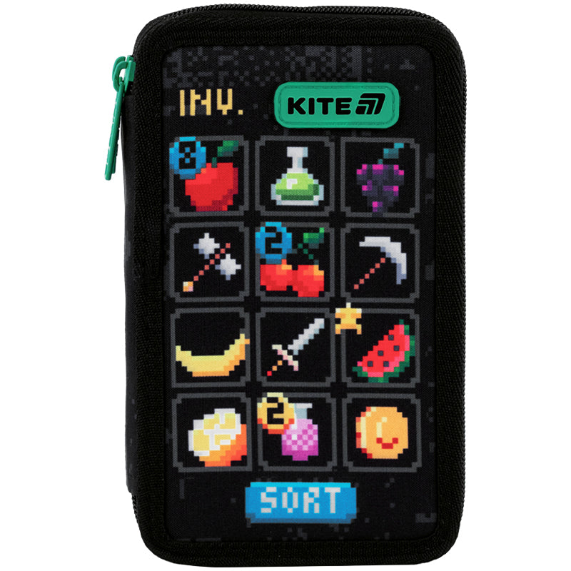 Piórnik bez wyposażenia Kite Pixel Game K25-623-2 podwójny