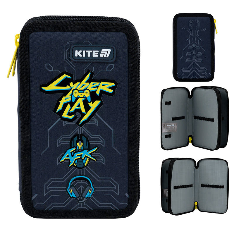 Piórnik bez wyposażenia Kite Cyber K25-623-4 podwójny