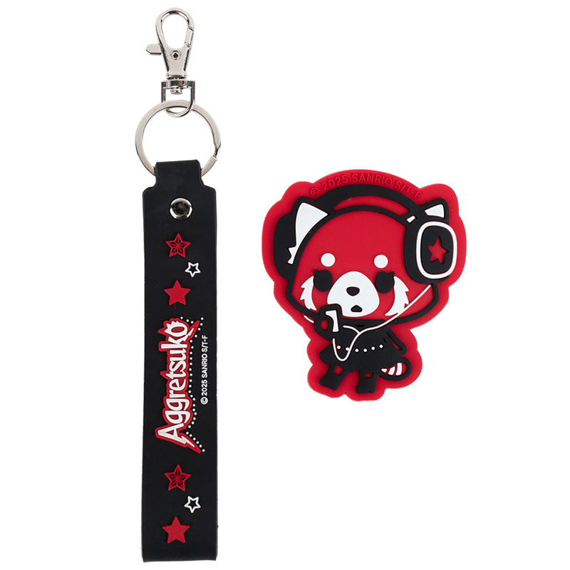 Zestaw plakietka na rzep i brelok zawieszek Kite Aggretsuko AR25-3010-2, 2 szt.
