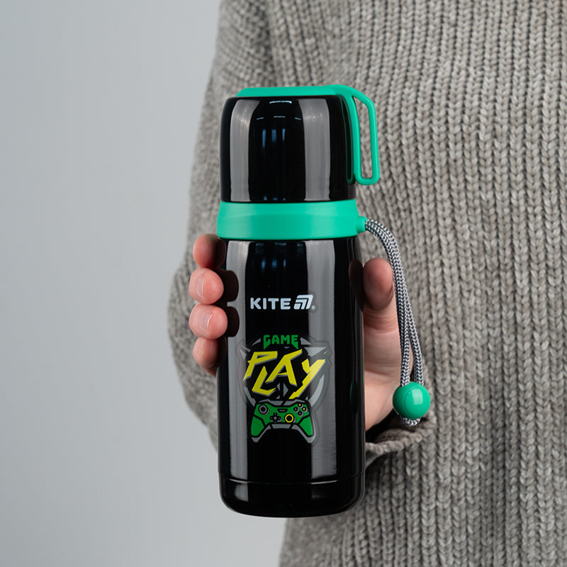Термос Kite Cyber K25-301-1, 350 мл, чорний