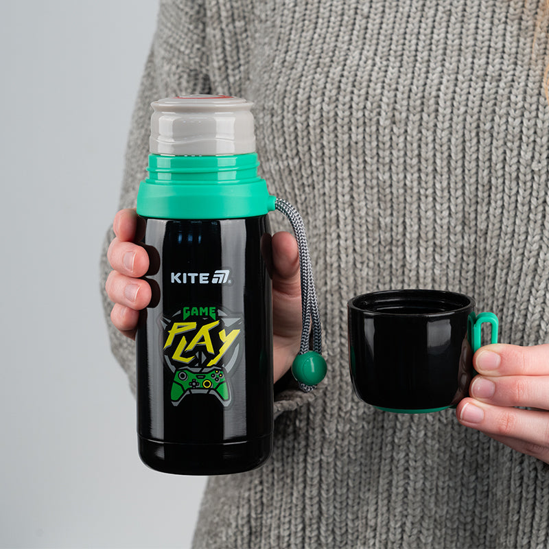 Термос Kite Cyber K25-301-1, 350 мл, чорний