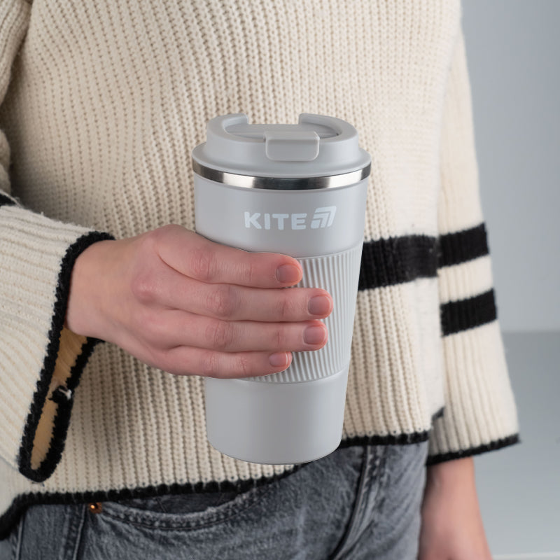 Термокружка Kite K25-458-1, 510 мл, сіра