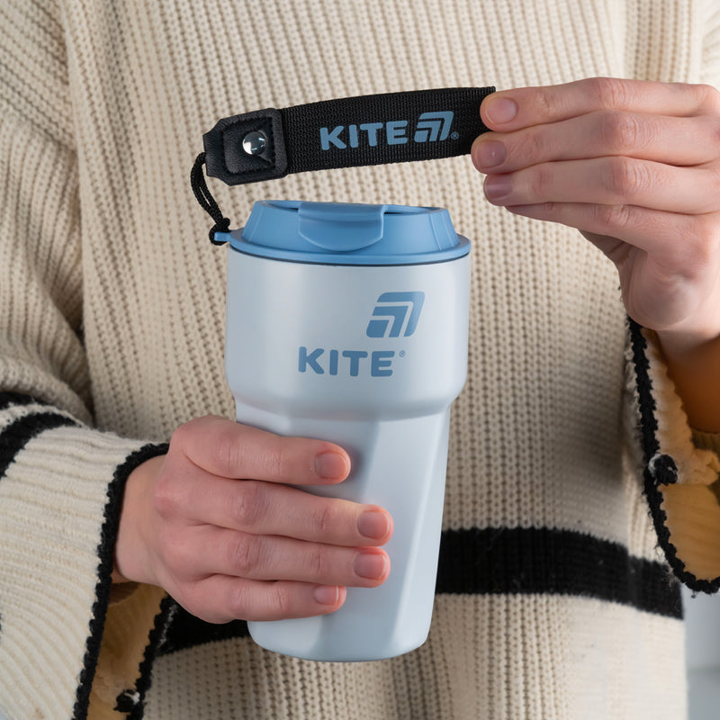 Kubek termiczny Kite K25-1220-2, 450 ml, szaro-niebieski