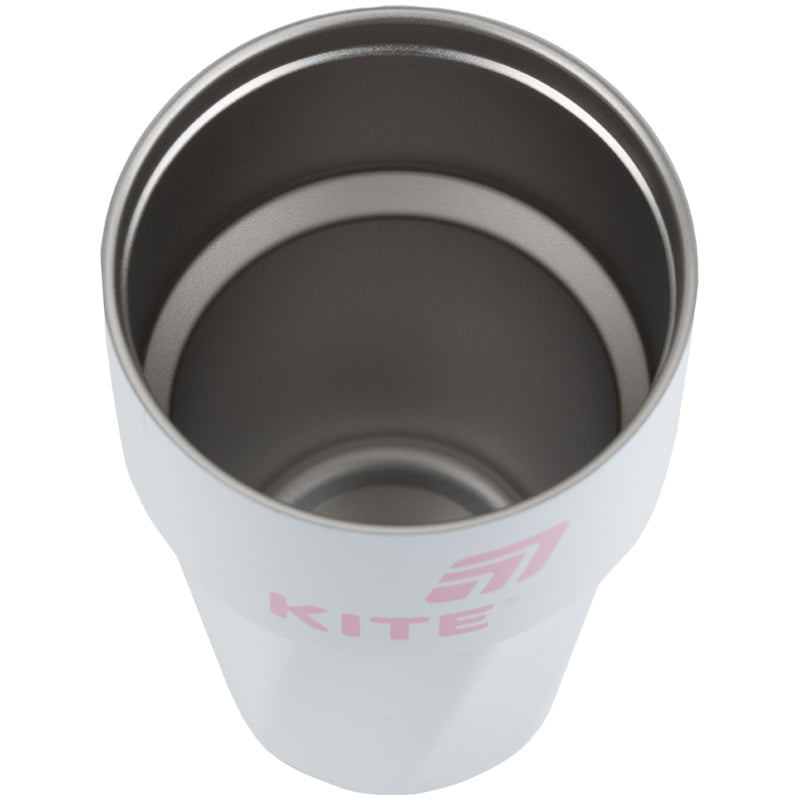Термокружка Kite K25-1220-3, 450 мл, біло-рожева