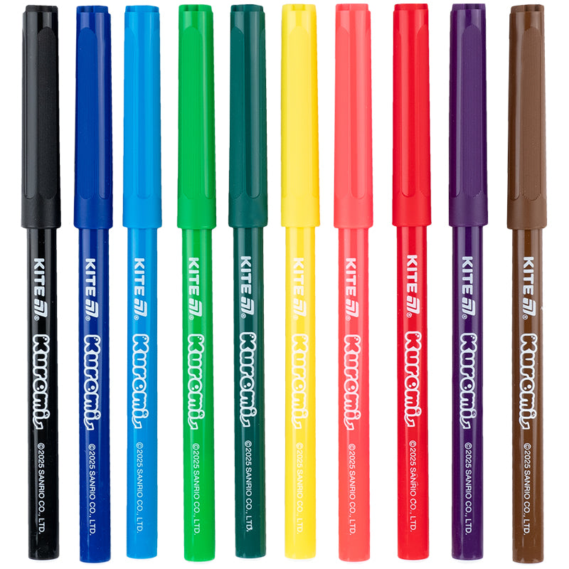 Flamastry Kite Kuromi HK25-455, 10 kolorów