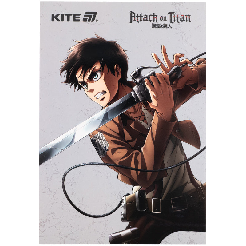 Notatnik blok biurowy Kite Attack on Titan AT25-194, A5, 50 kartek,  kratka
