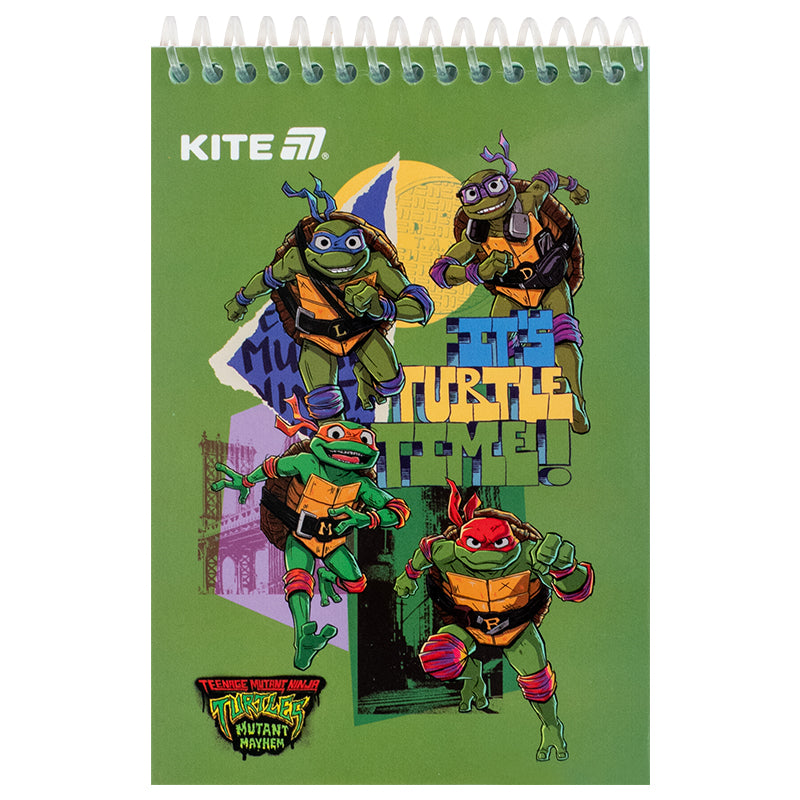 Kołonotatnik na spirali Kite Ninja Turtles NT25-196, A6, 48 kartek, bez linii