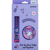 Zestaw plakietka na rzep i brelok zawieszka Kite Kuromi HK24-3010-1, 2 szt. Zestaw plakietka na rzep i brelok zawieszka Kite Kuromi HK24-3010-1, 2 szt.