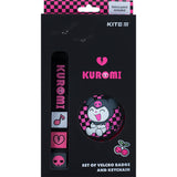 Zestaw plakietka na rzep i brelok zawieszka Kite Kuromi HK24-3010-2, 2 szt. Zestaw plakietka na rzep i brelok zawieszka Kite Kuromi HK24-3010-2, 2 szt.