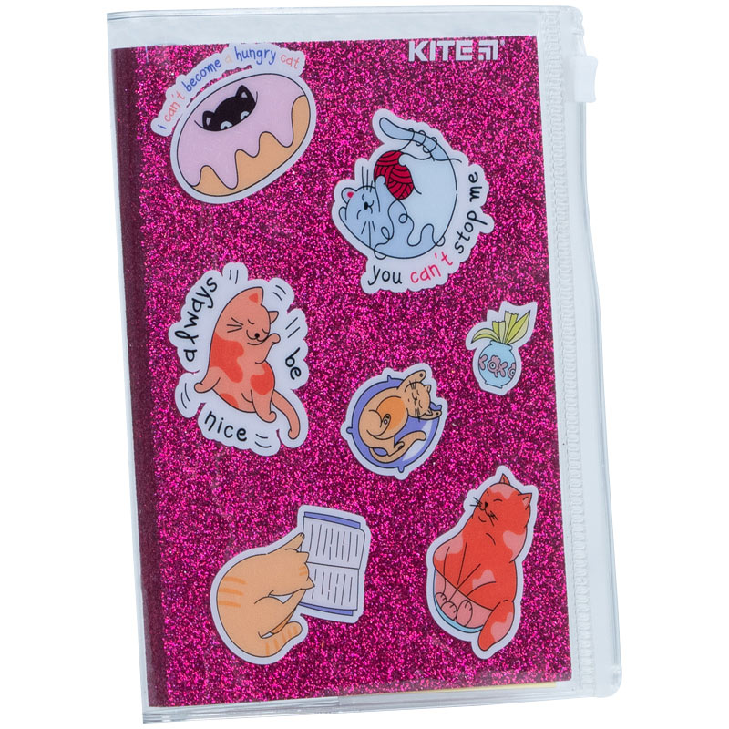 Notatnik Kite Pink cats K22-462-1 silikonowa oprawa , 80 kartek
