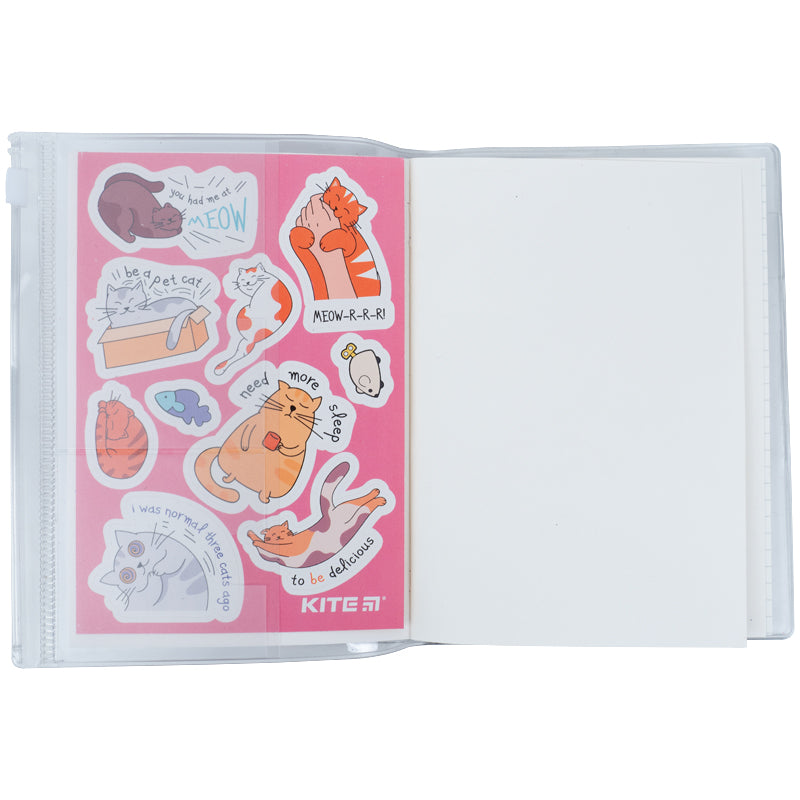 Notatnik Kite Pink cats K22-462-1 silikonowa oprawa , 80 kartek
