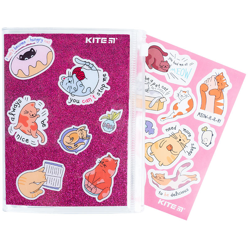 Notatnik Kite Pink cats K22-462-1 silikonowa oprawa , 80 kartek