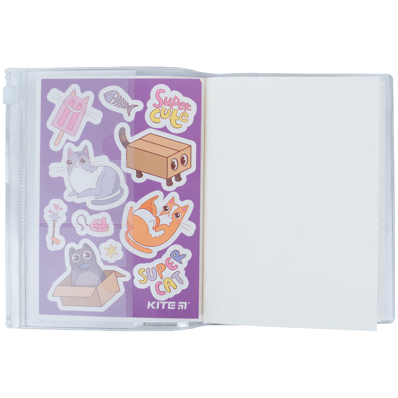Notatnik Kite Purple cats K22-462-2 silikonowa oprawa , 80 kartek