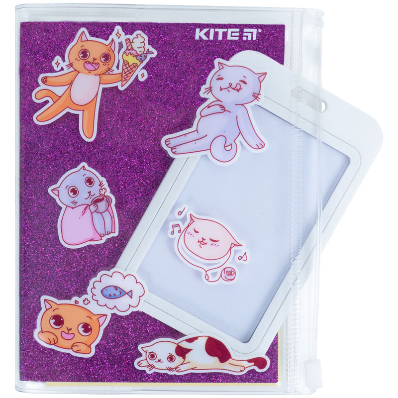 Notatnik Kite Purple cats K22-462-2 silikonowa oprawa , 80 kartek
