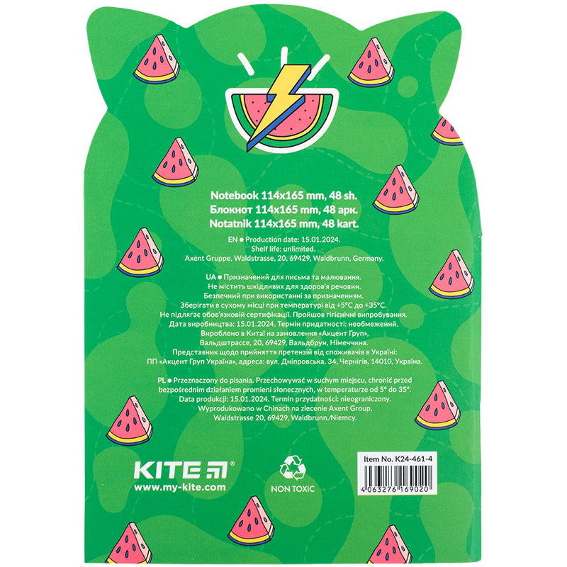 Notatnik Kite Tasty racoon K24-461-4, 48 kartek, kratka