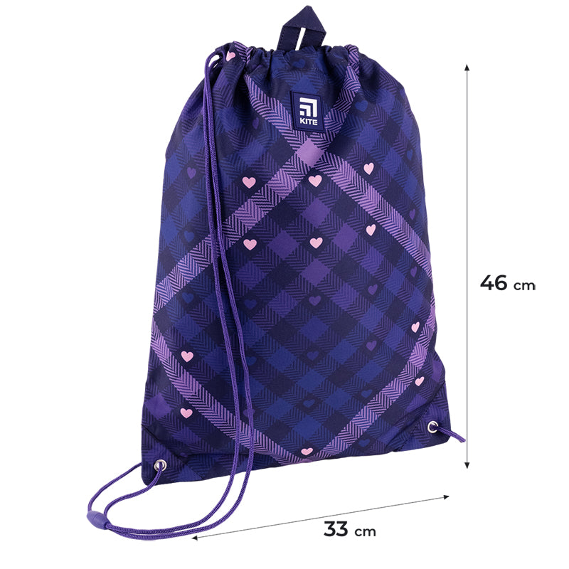 Worek na buty Kite Check and Hearts K24-600M-1
