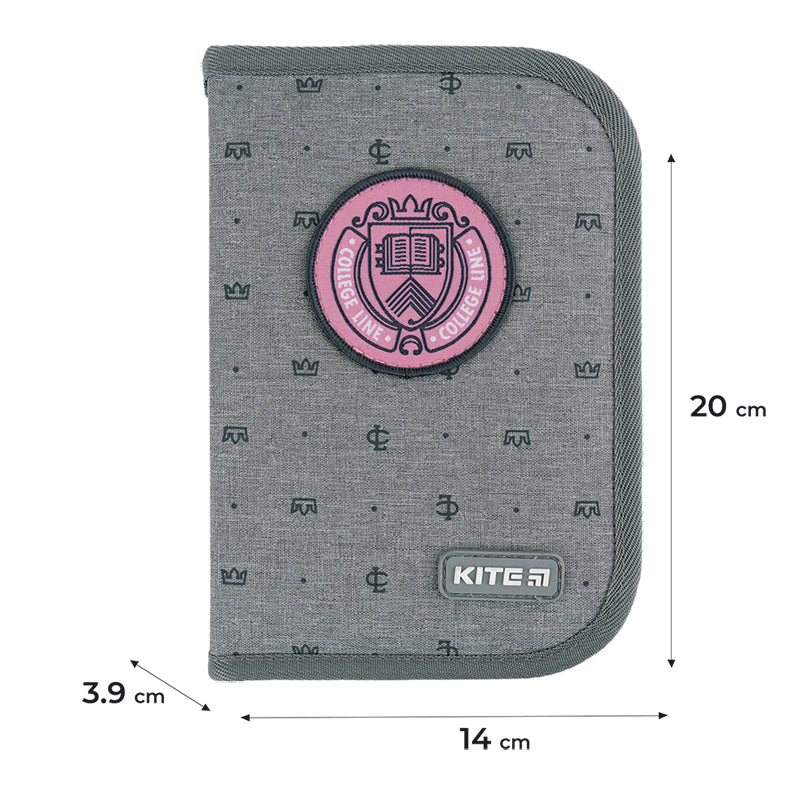 Piórnik Kite College Line K24-622-1, jednokomorowy, 2-klapkowy, bez wyposażenia