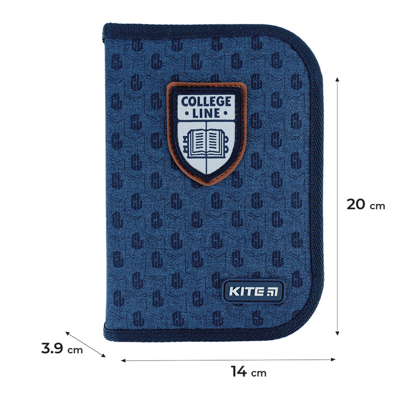 Piórnik Kite College Line K24-622-2, jednokomorowy, 2-klapkowy, bez wyposażenia