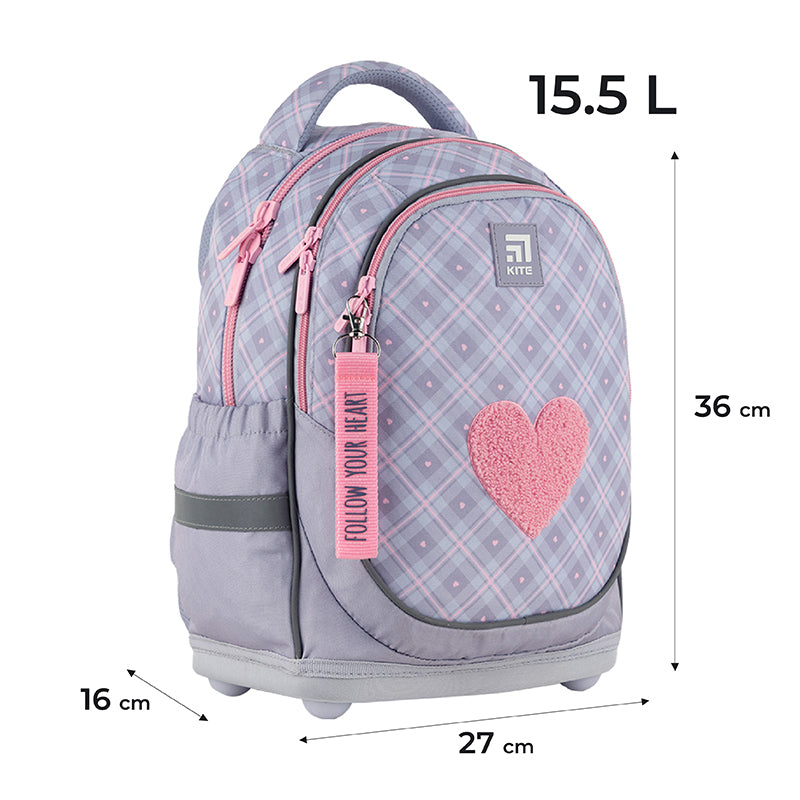 Tornister Kite Education Fluffy Heart K24-724S-1