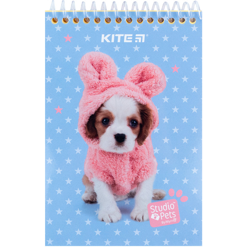 Блокнот на спіралі Kite Studio Pets SP24-196, А6, 48 аркушів, нелінований