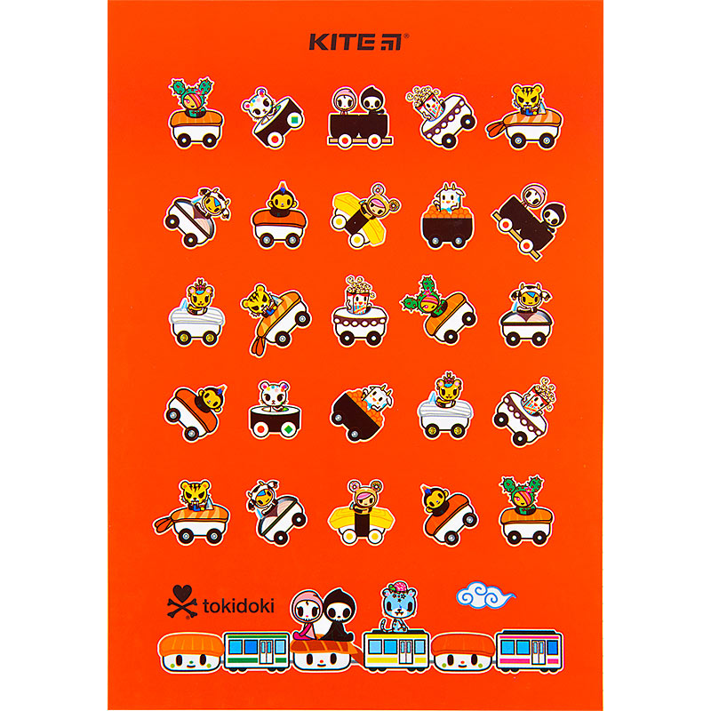 Notatnik blok biurowy Kite tokidoki TK22-194-2, A5, 50 kartek, kratka