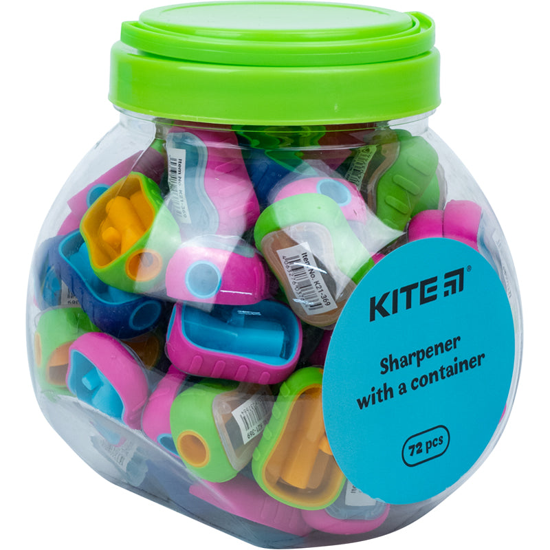 Точилка з контейнером Kite Joy K21-369, асорті