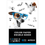 Papier kolorowy dwustronny Kite Dogs K22-293 (10 arkuszy / 10 kolorów), А5