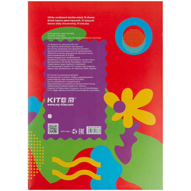 Karton biały Kite Fantasy K22-254-2 (10 arkuszy), A4
